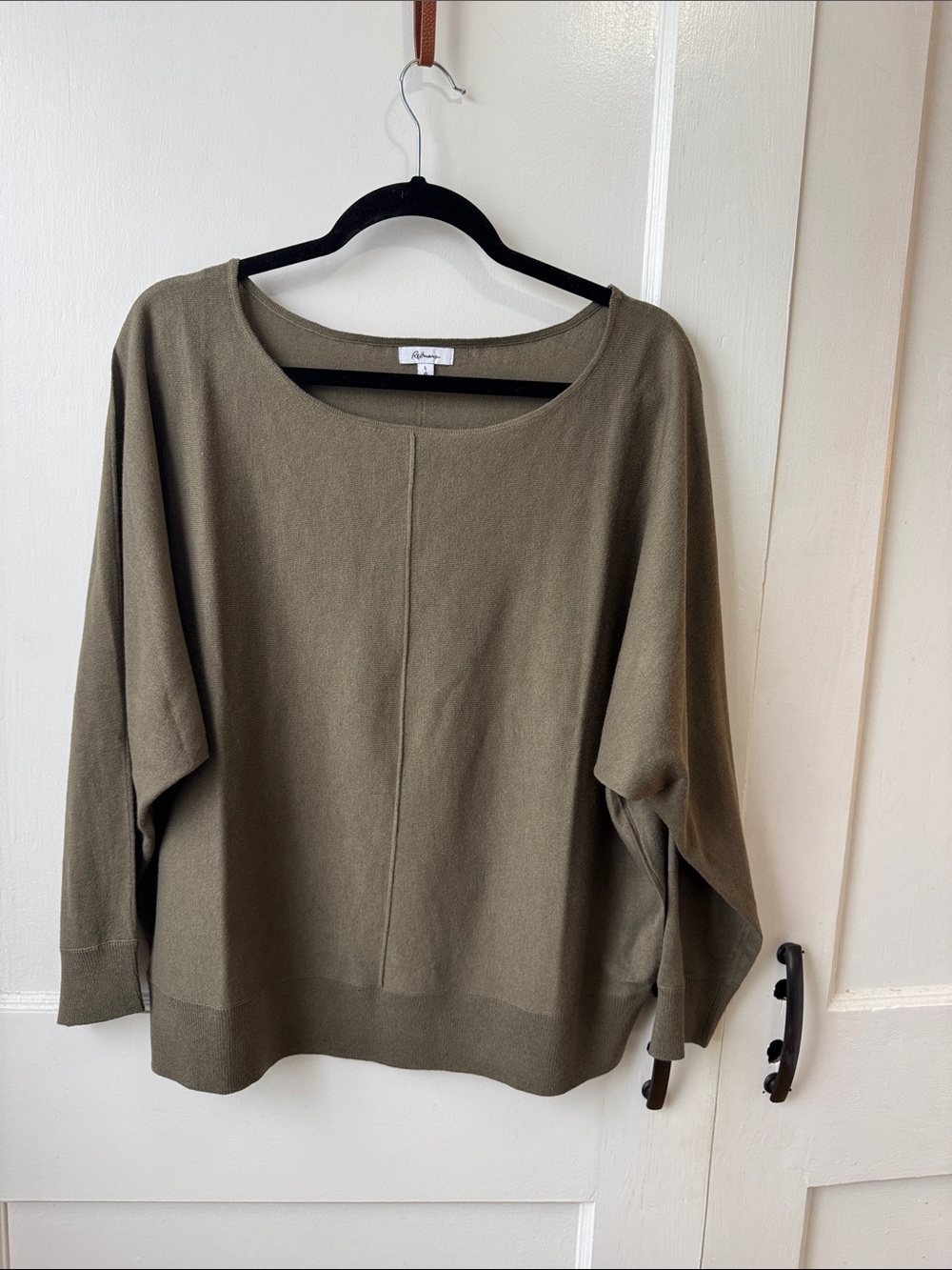 NWOT Reitmans Olive Green Scoop Neck Dolman Sweater
